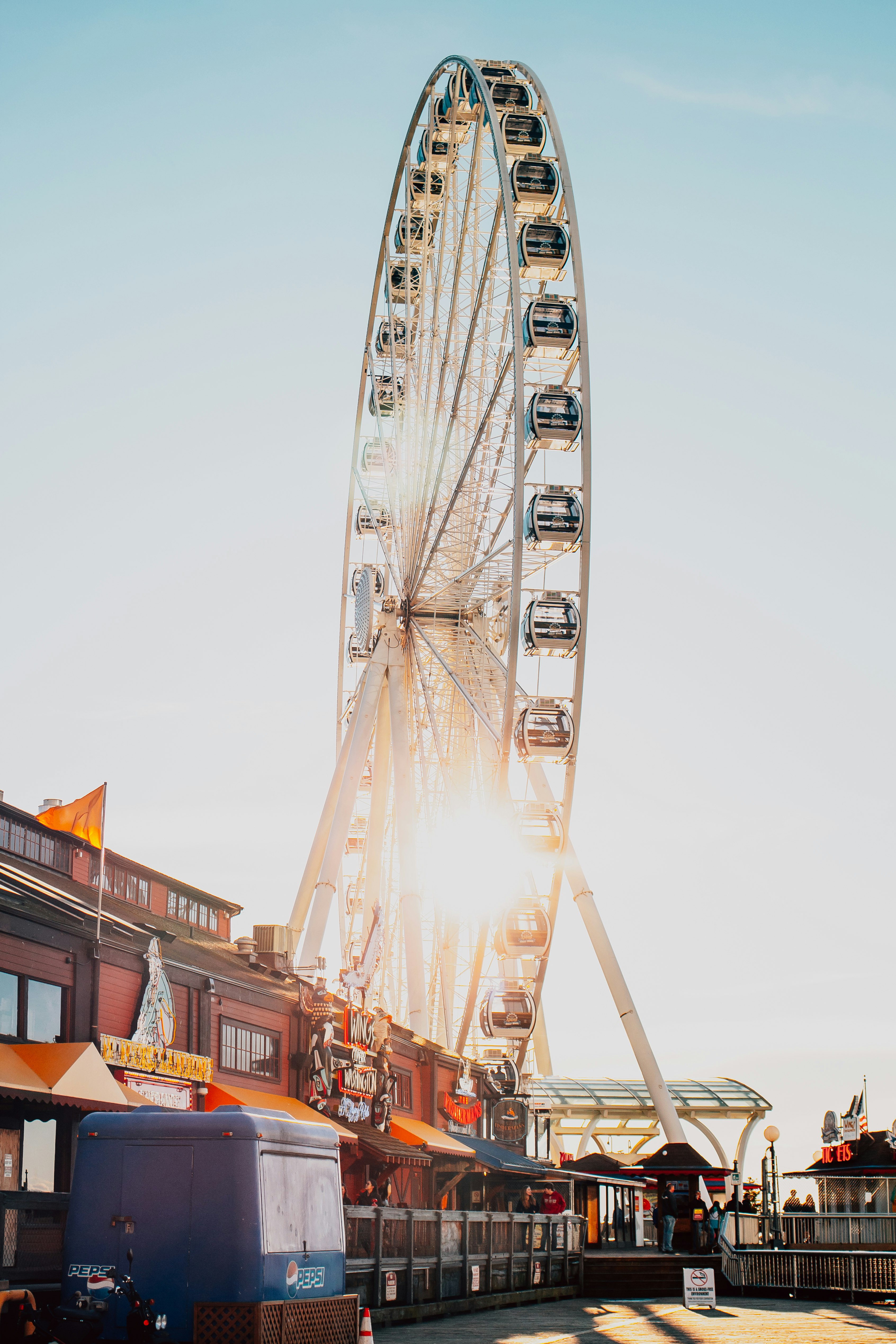 Ferris Wheel under blue sky